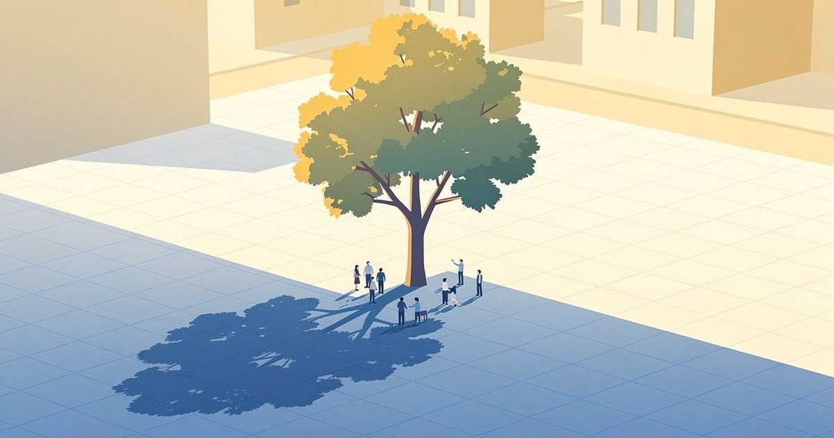 Finding Shade on a Hotter Day — cover illustration